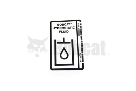 bobcat mini excavator decal 6565990|Hydrostatic Fluid Fill Decal for Bobcat® .